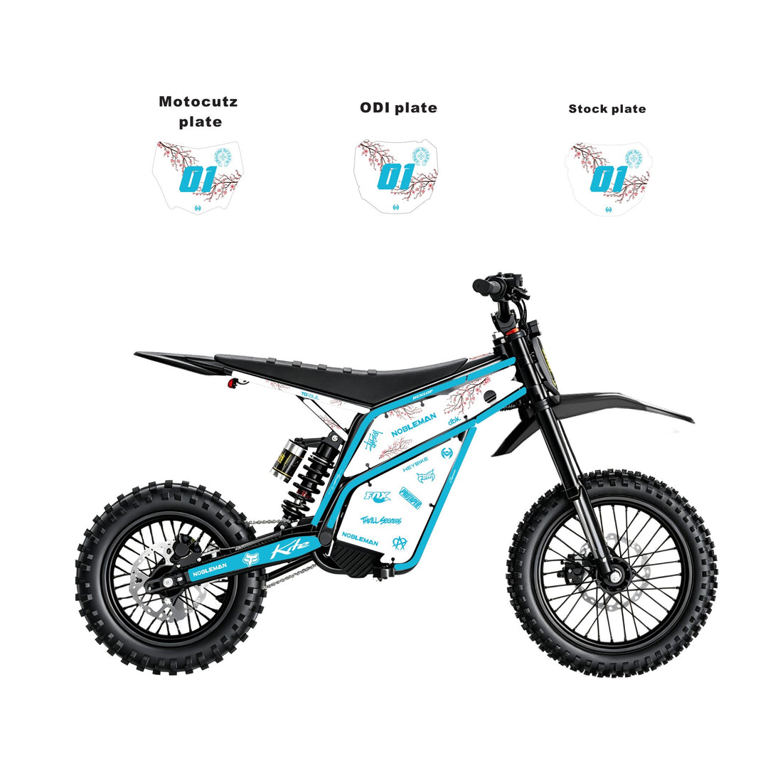 Sakura Dual Tone (Blue) Heybike villain eletric Dirt Bike Body Wrap Decal