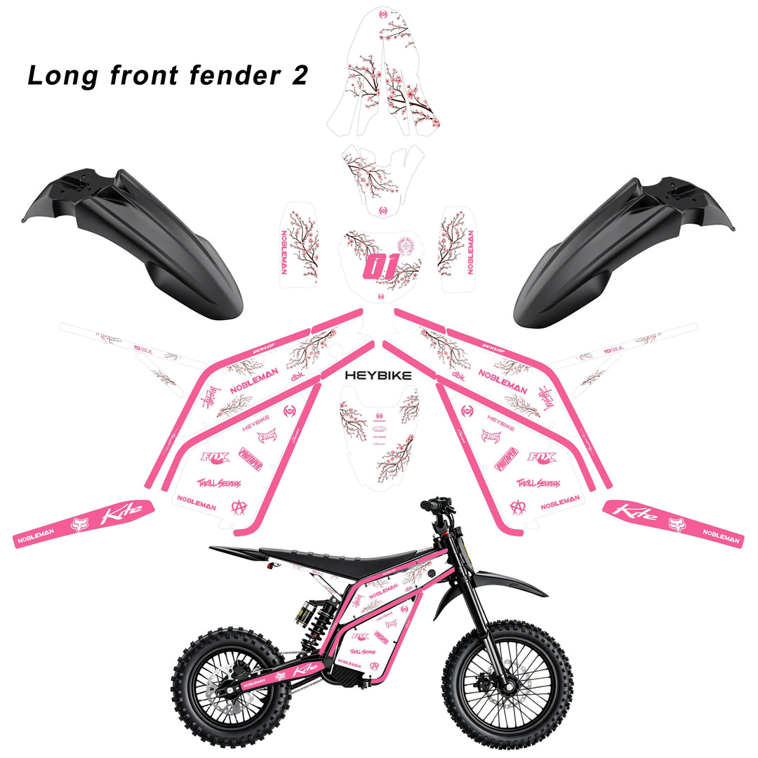 Sakura Dual Tone (Pink) Heybike villain eletric Dirt Bike Body Wrap Decal