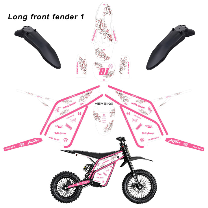 Sakura Dual Tone (Pink) Heybike villain eletric Dirt Bike Body Wrap Decal