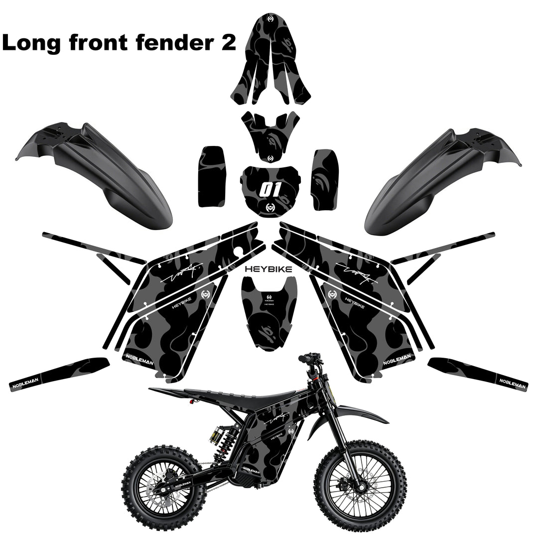 Night Camo Heybike villain eletric Dirt Bike Body Wrap Decal