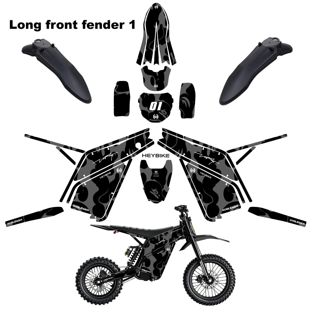 Night Camo Heybike villain eletric Dirt Bike Body Wrap Decal
