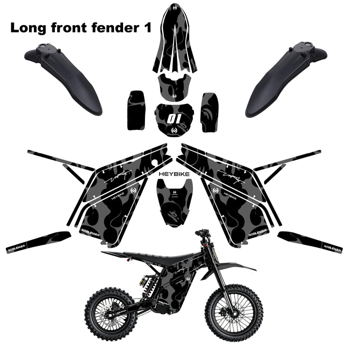 Night Camo Heybike villain eletric Dirt Bike Body Wrap Decal