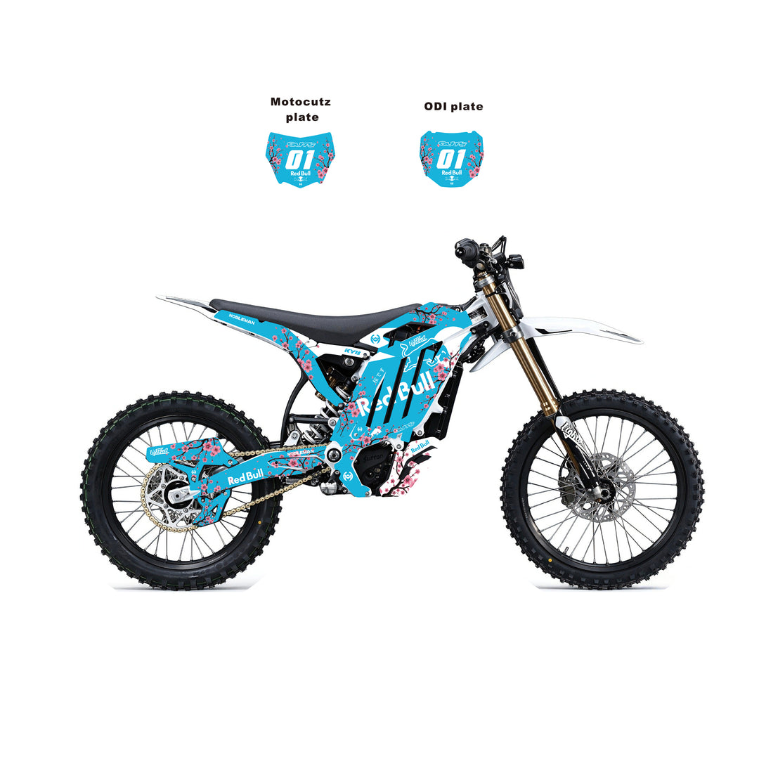 Sakura Bull Cyan Surron Lightbee2 eletric Dirt Bike Body Wrap Decal