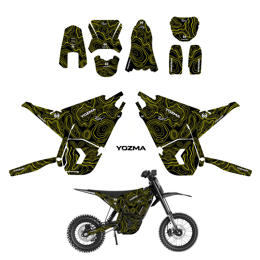 Topo Shadow Trail YOZMA IN10 And In10 PRO Electric Dirt Bike Body Wrap Decal(5 color options)