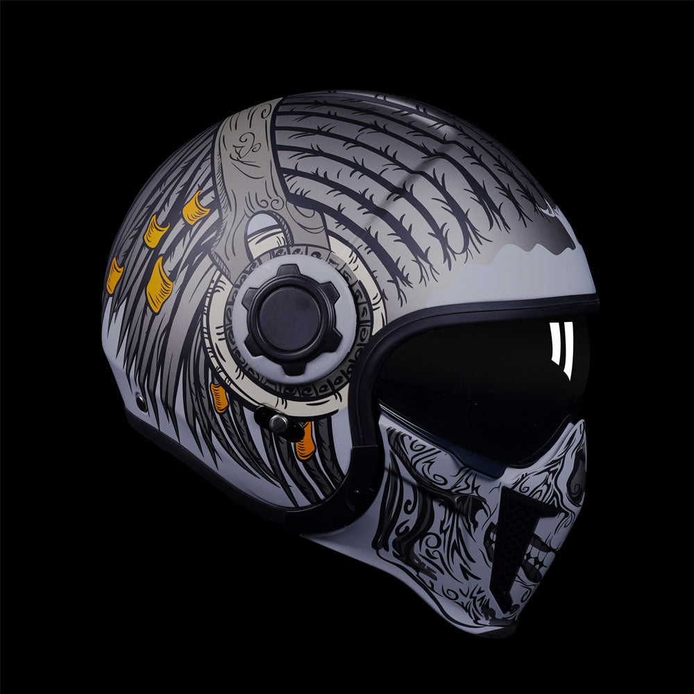 TK02 Grey Carver Full Face Protection Premium Helmet – Nobleman
