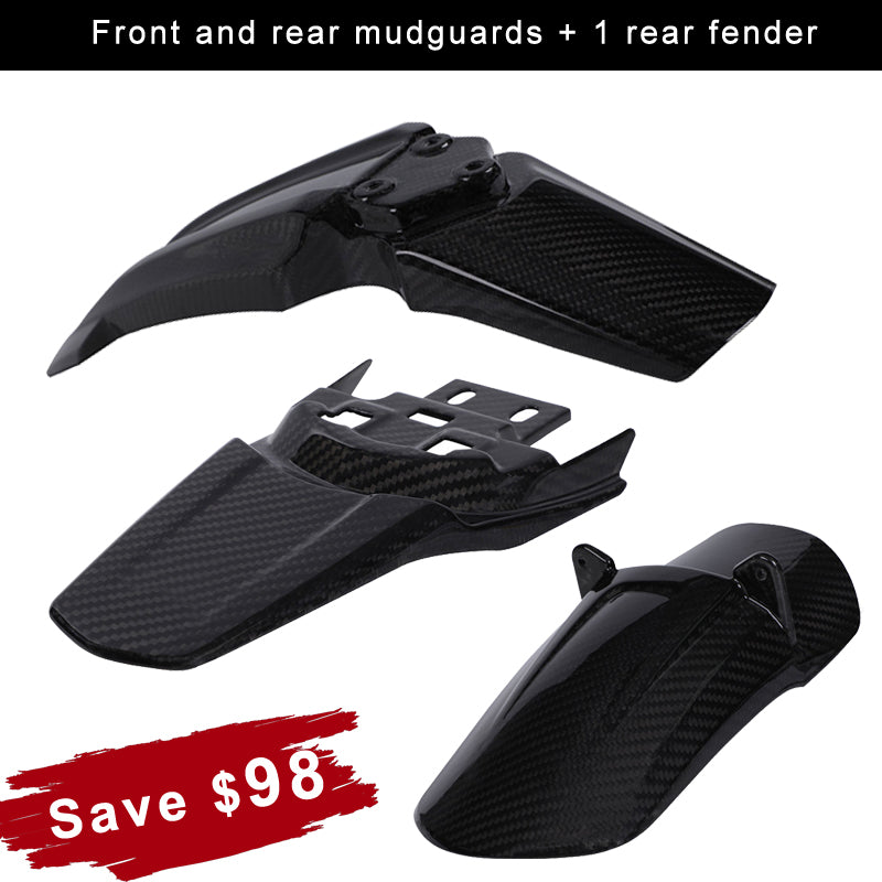 Aazon.co: Funparts Sur Ron Carbon Fiber Rear Fender, Black For Otorcycle X160/X260/S/Light - View #9