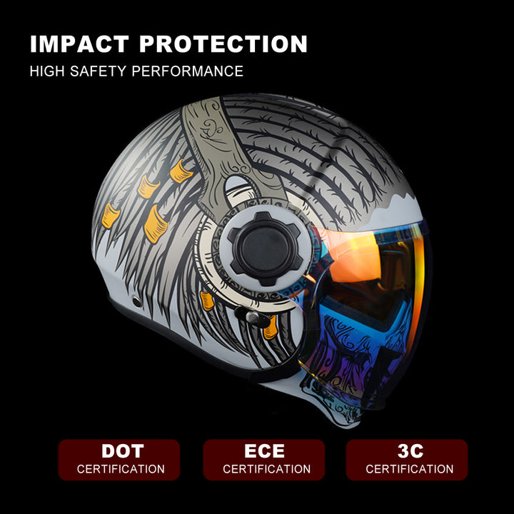 TK02 Grey carver Full Face Protection Premium Helmet 