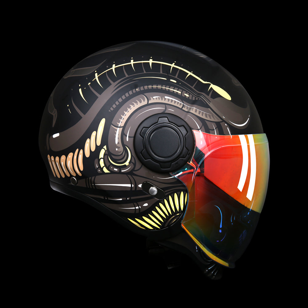 TK02 FOO DOG Full Face Protection Premium Helmet (Black) – Nobleman