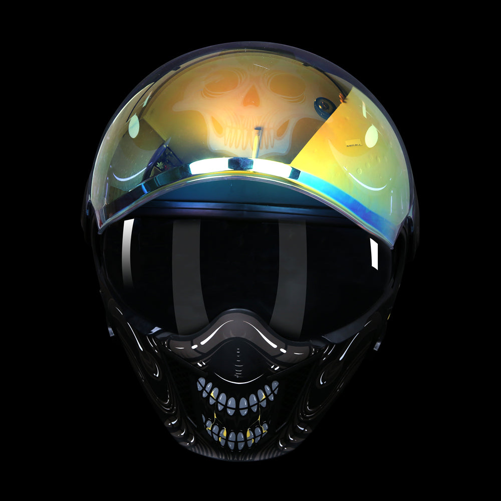 TK02 Full Face Helmet---Rainbow visor （Dual-purpose, night vision capable）