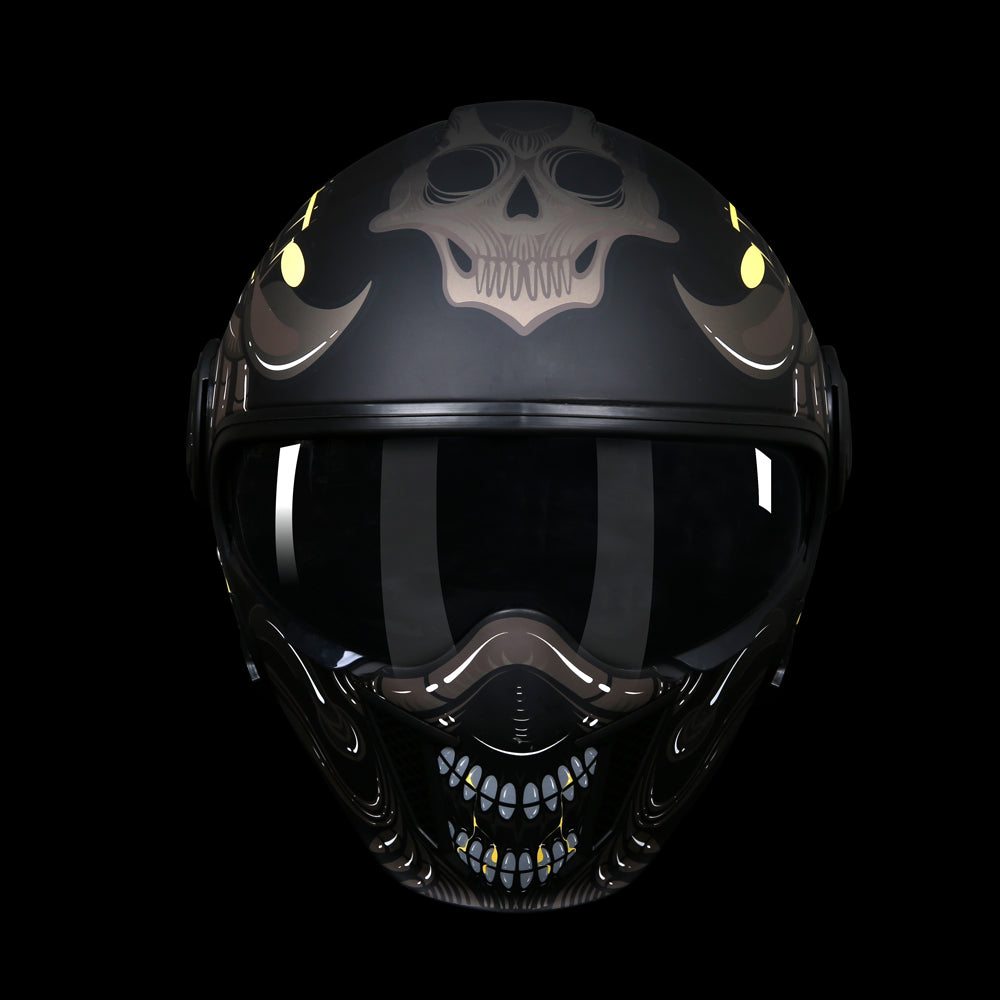 TK02 FOO DOG Full Face Protection Premium Helmet (Black) – Nobleman
