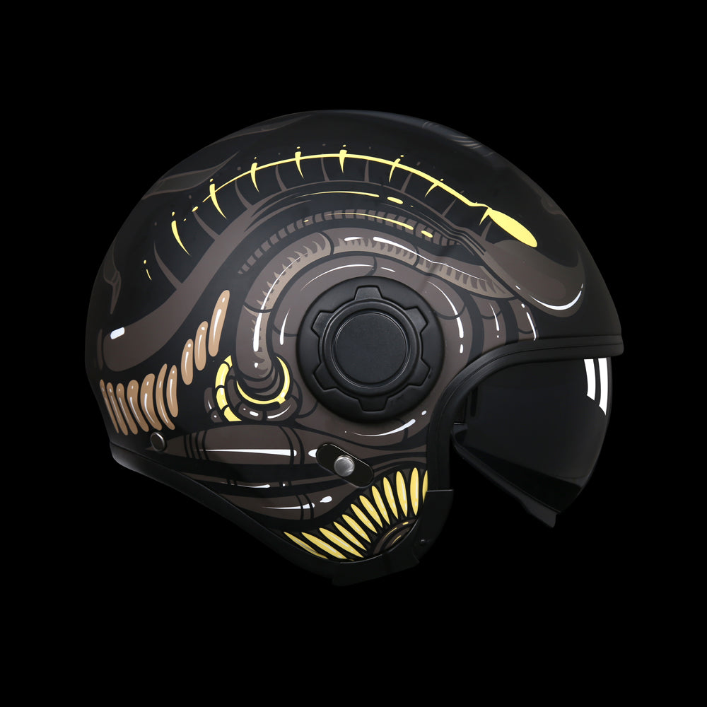 TK02 FOO DOG Full Face Protection Premium Helmet (Black) – Nobleman