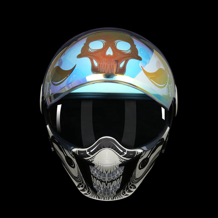 TK02 Full Face Helmet---Rainbow visor （Dual-purpose, night vision capable）