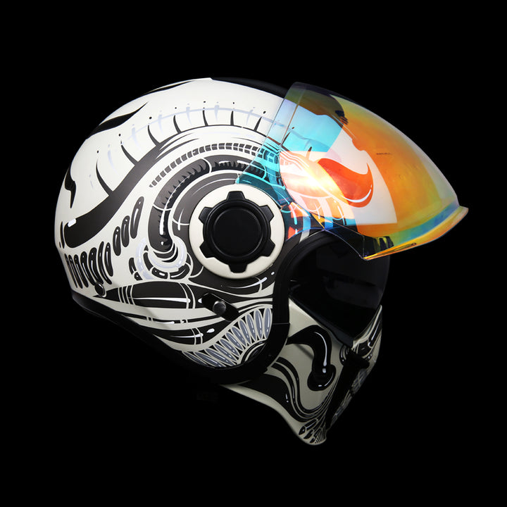 TK02 Full Face Helmet---Rainbow visor （Dual-purpose, night vision capable）